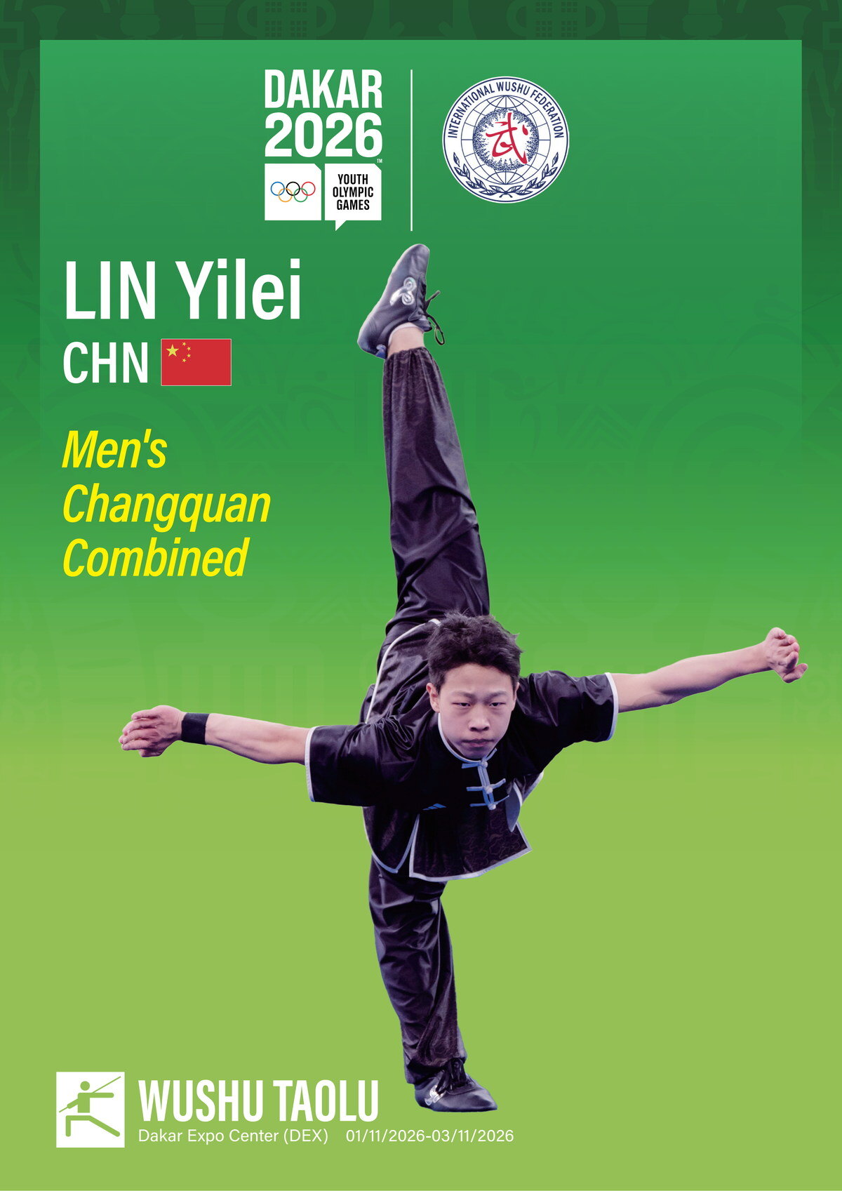 Wushu Athletes Lin Yilei and Miranda Wei to Carry National Flags at Dakar 2026 Opening Ceremony